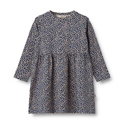 Wheat dress Sessa LS - Blue flowers